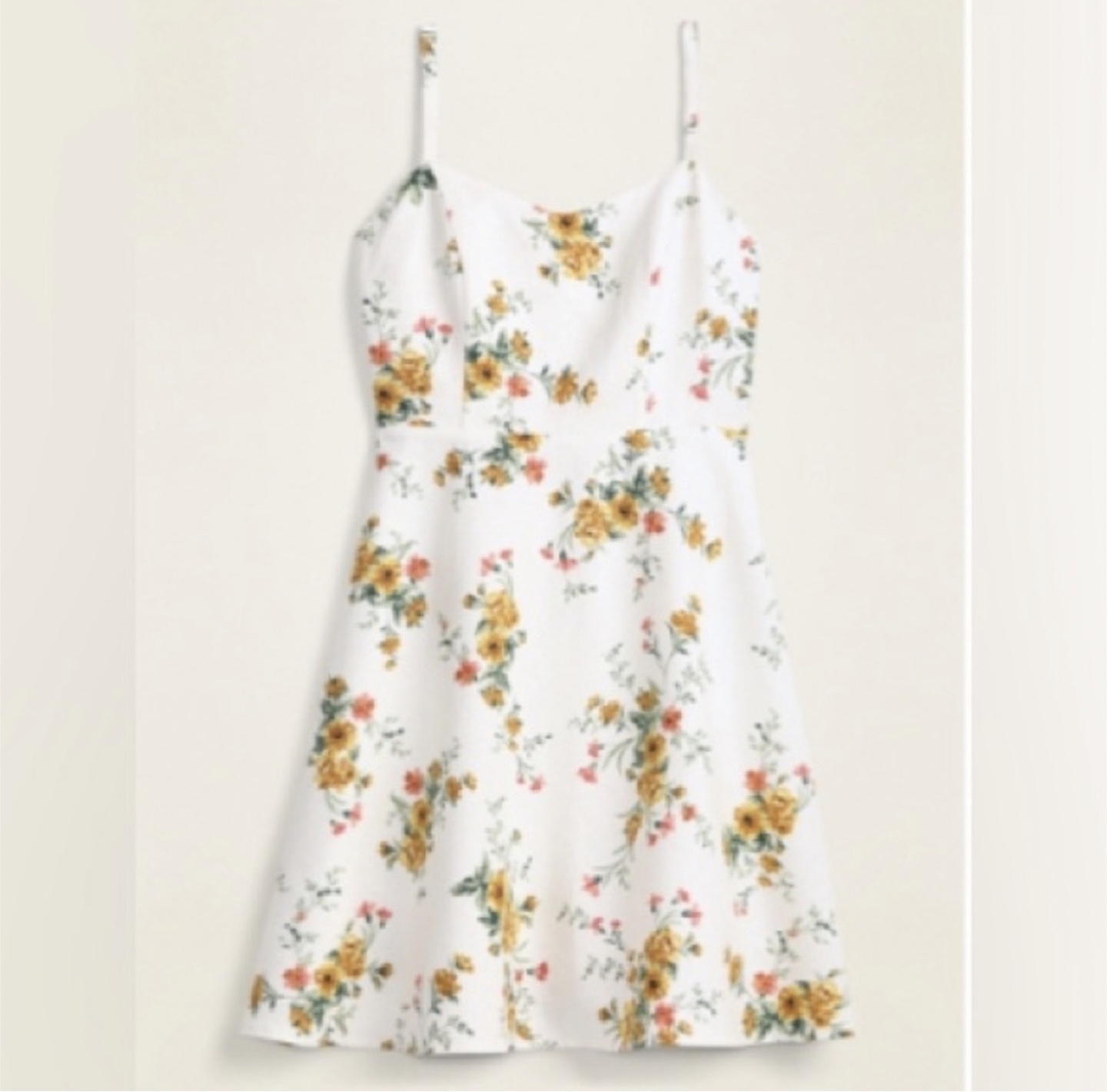 Floral linen-blend fit & flare cami dress - photo 2