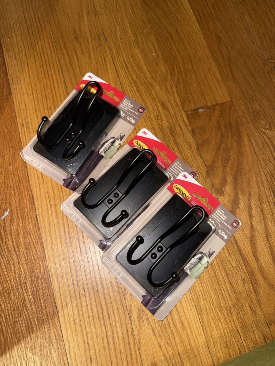 3M Command X-Large Black Triple Hook
