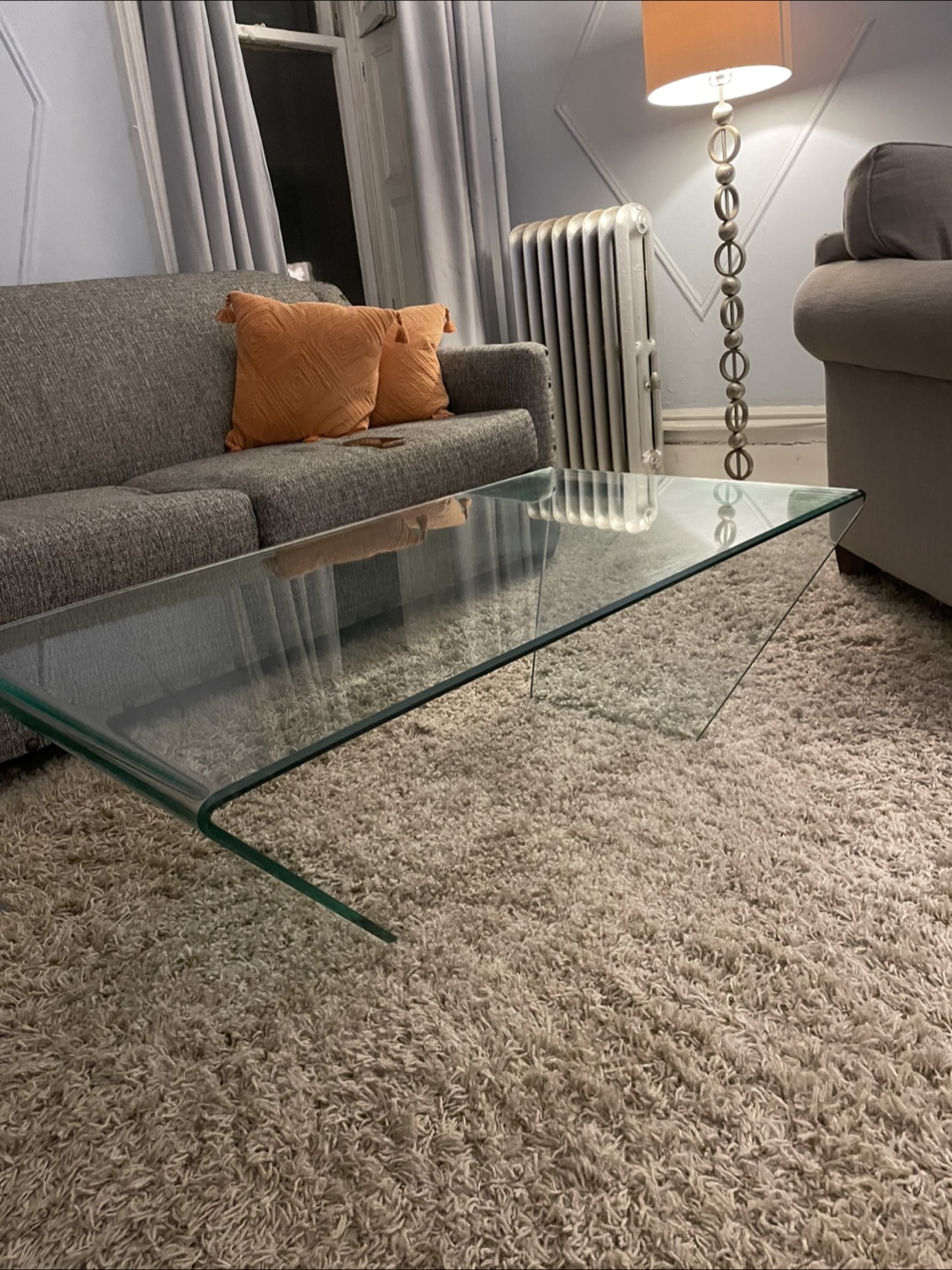 Modern glass coffee table