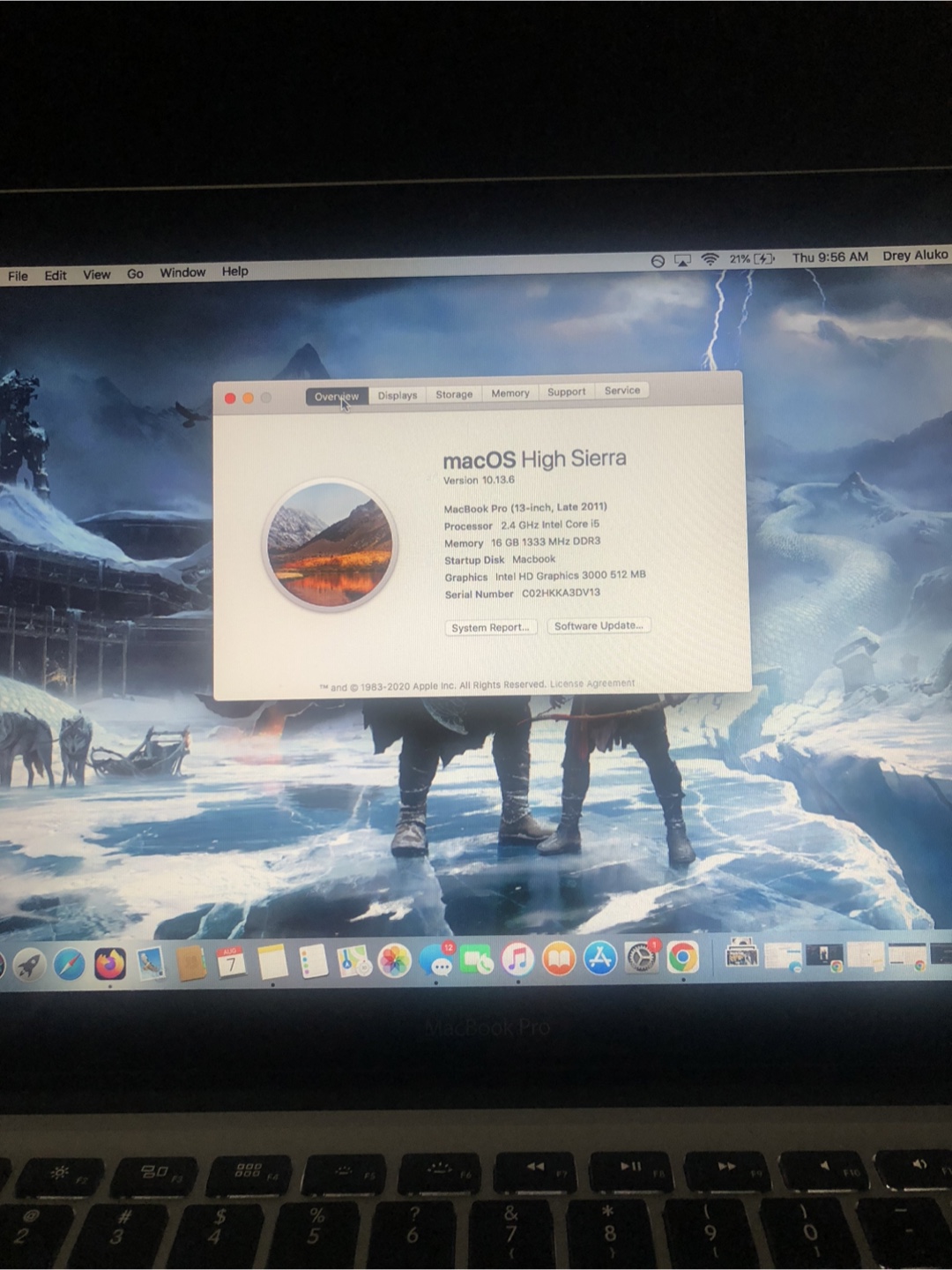 MacBook Pro 13-inch, 2011, 250GB SSD, 16GB RAM - photo 2