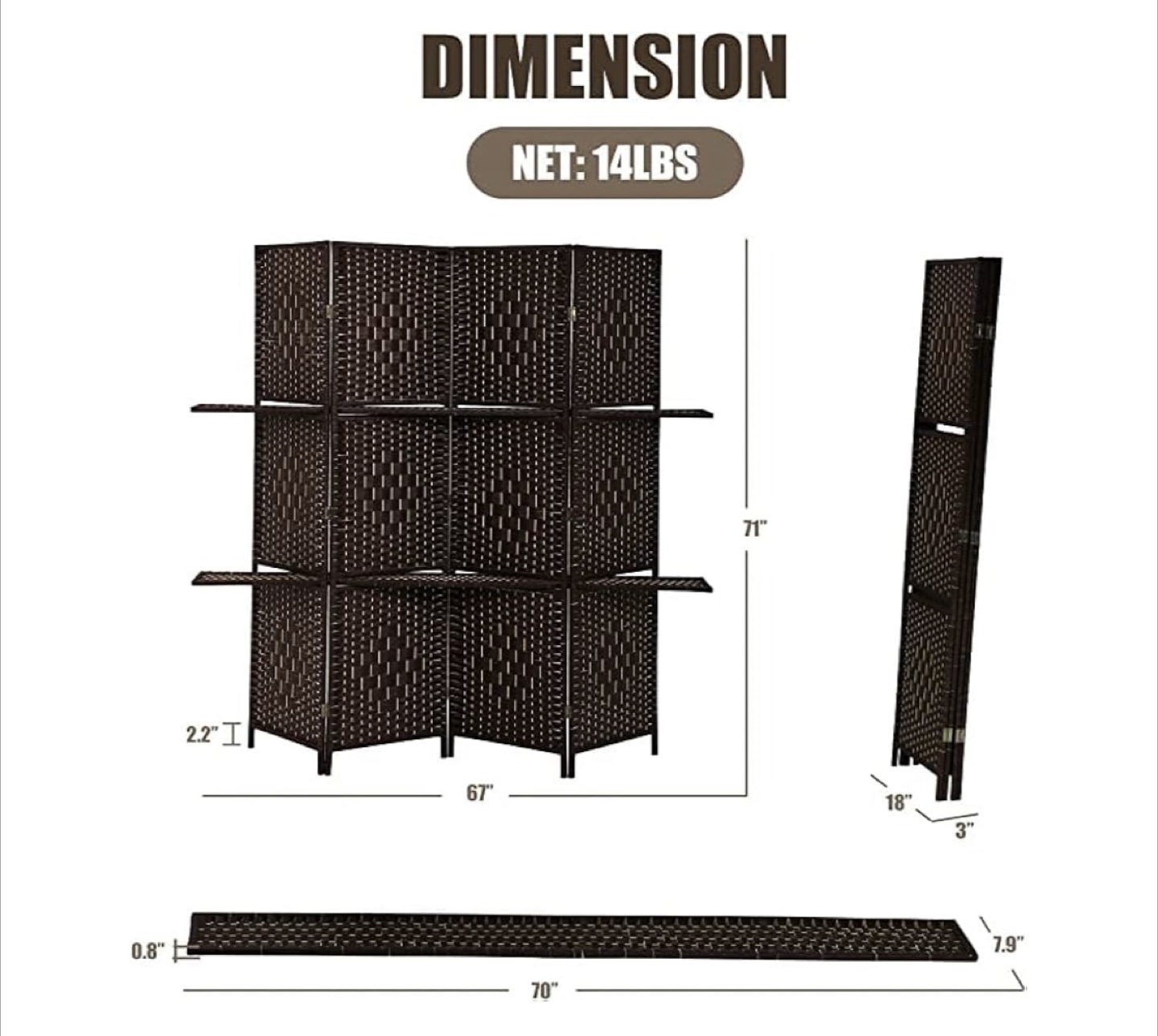 Room Divider, 4 Panels - photo 2