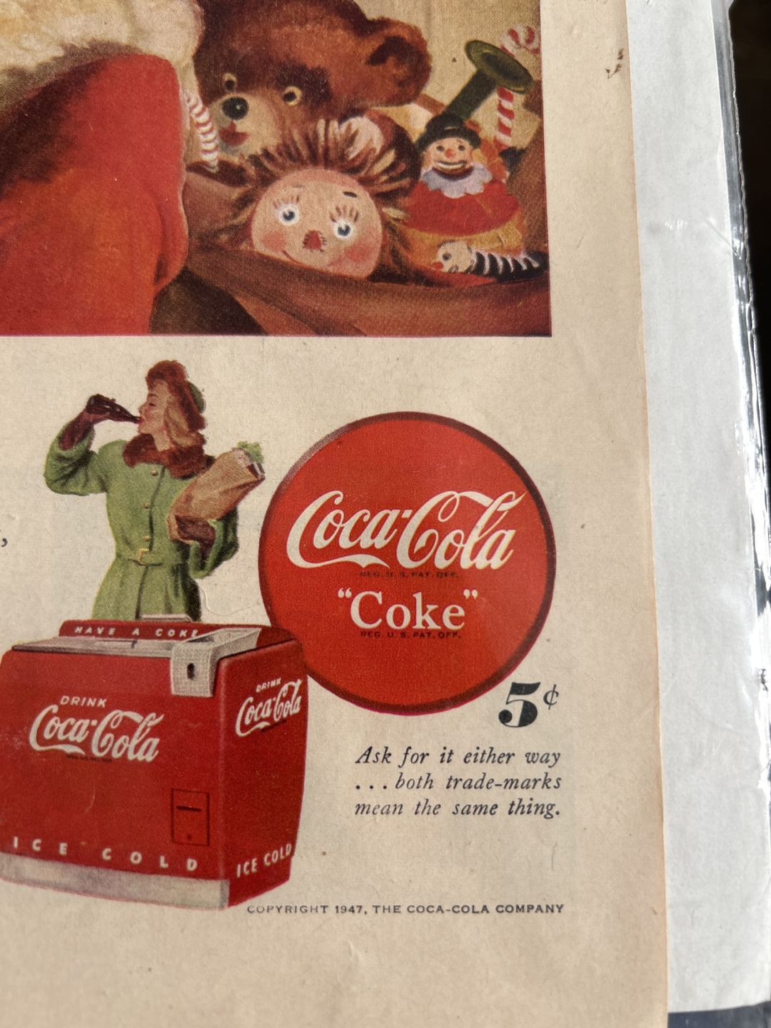 Vintage Coca-Cola Ad - December 15, 1947 - photo 2