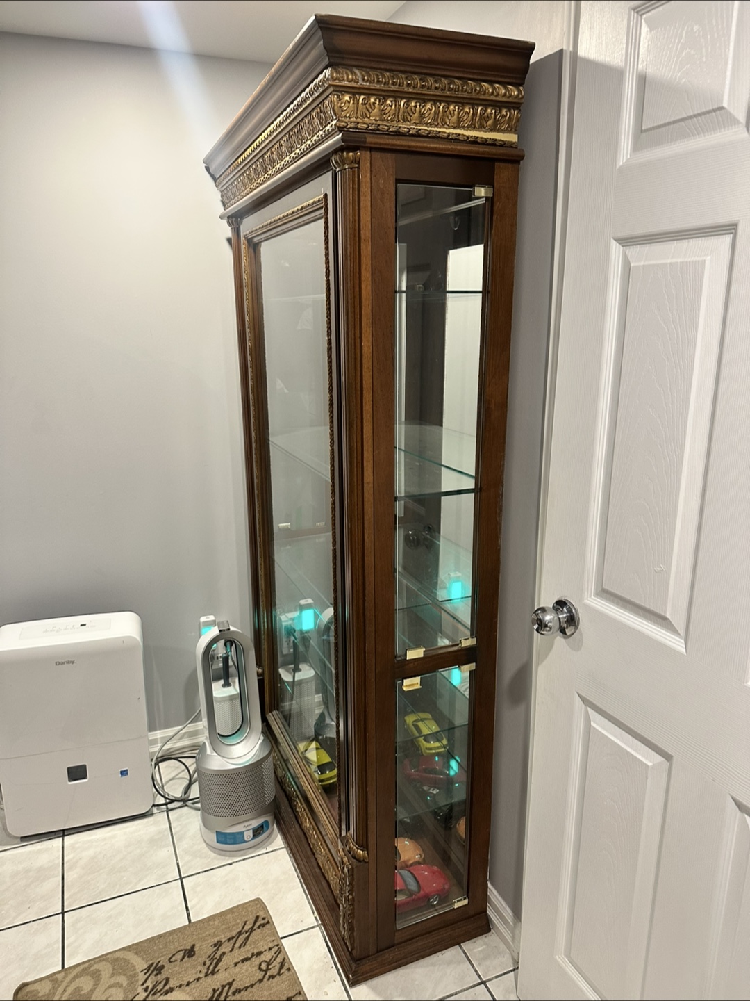 Wooden Display Cabinet with Glass Shelves - photo 3