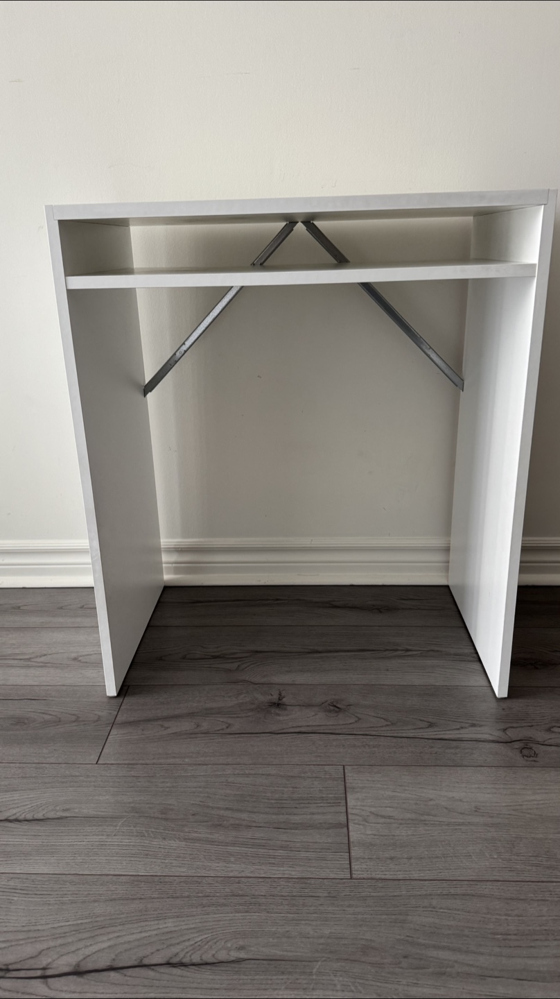IKEA White Desk with Shelf - photo 4