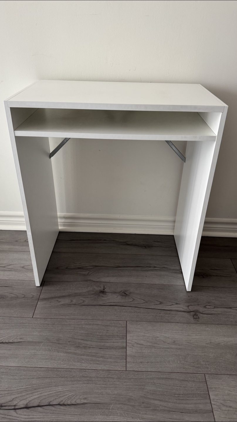IKEA White Desk with Shelf - photo 3
