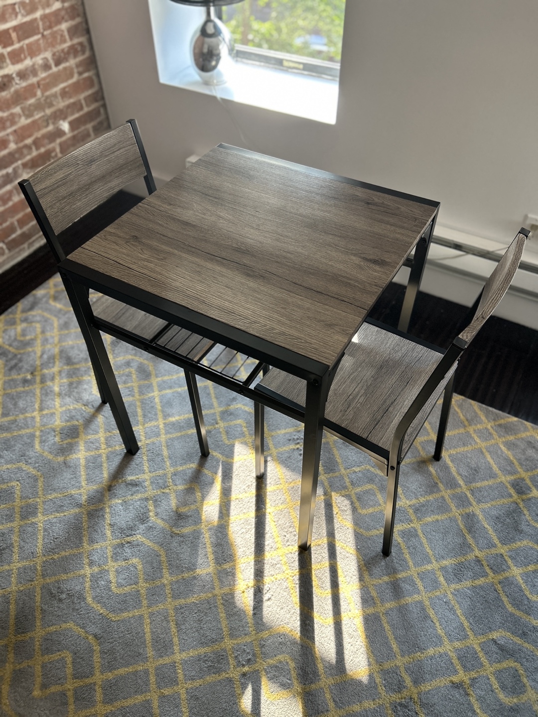 Dining Table Set with 2 Chairs