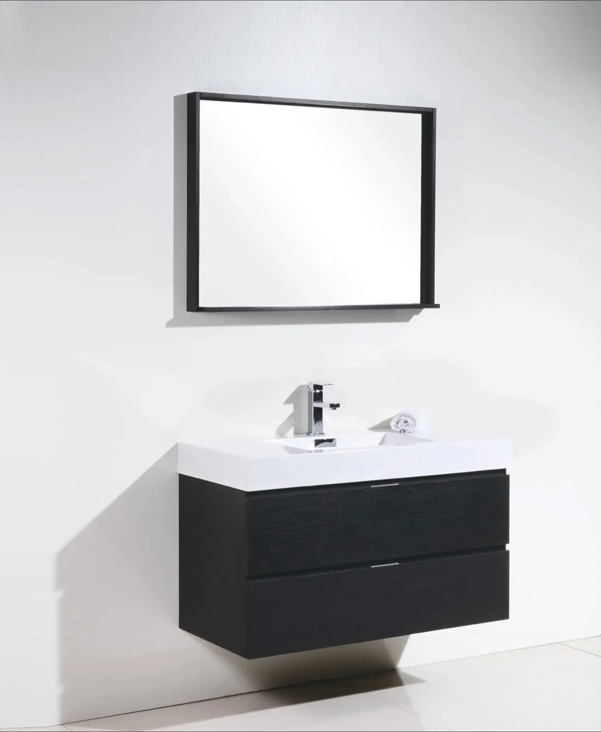 Glacier Bay Wall Mount Modern Bathroom Vanity with Mirror thumbnail