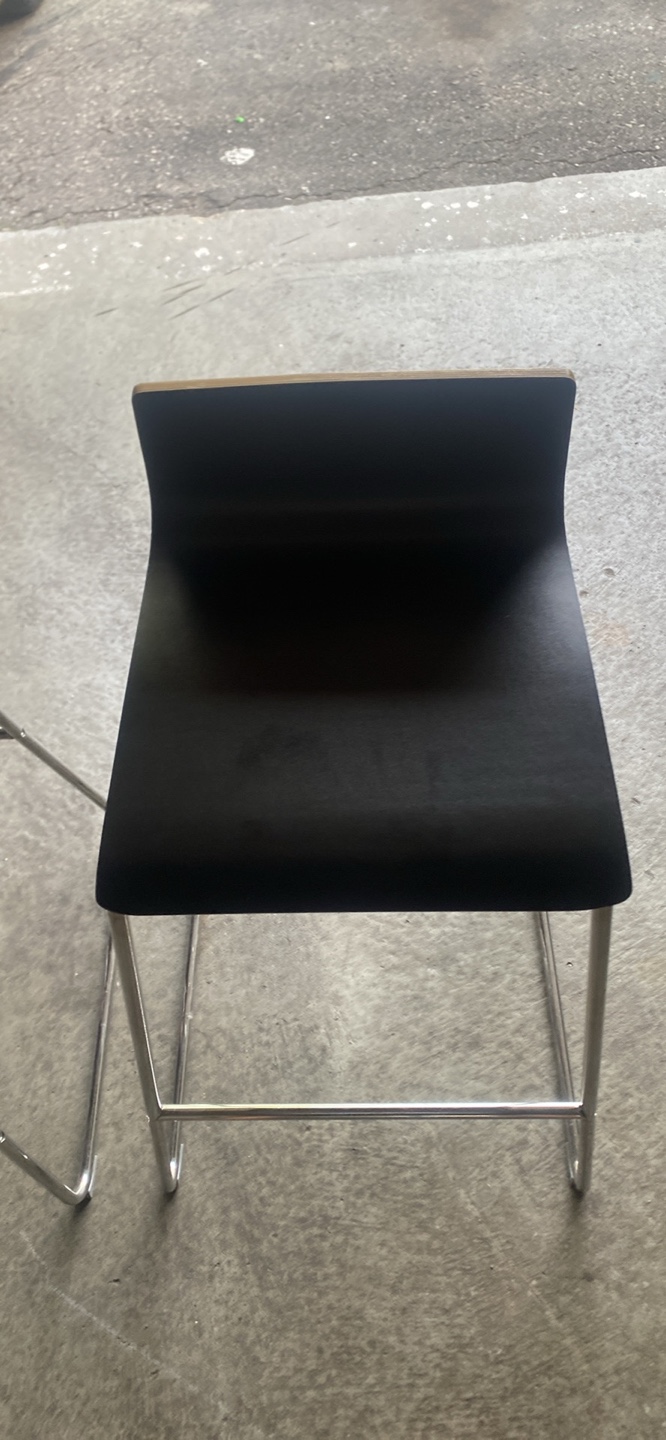 Set of 2 Black Bar Stools - photo 2