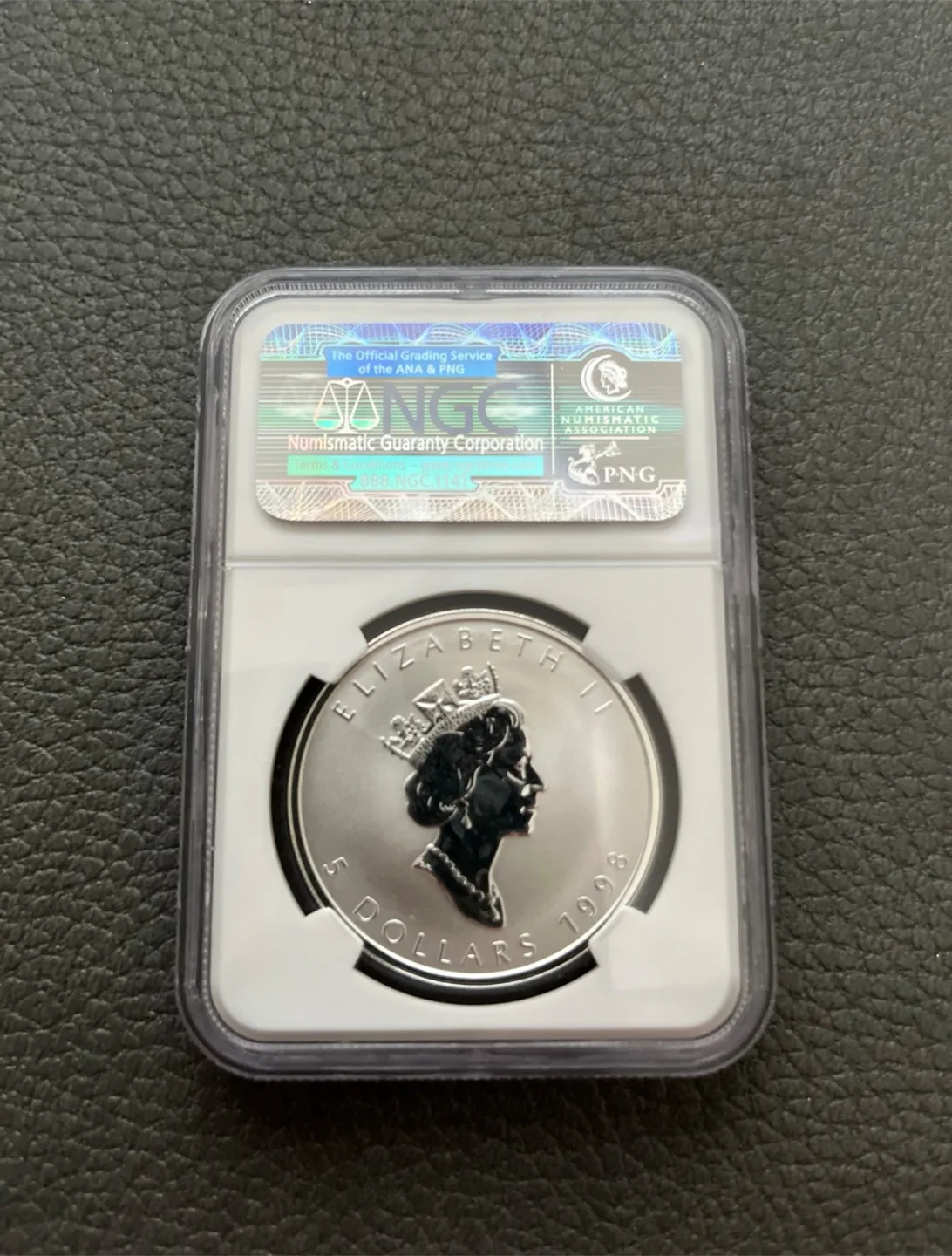 1998 Canada Silver Maple Leaf – Titanic Privy Mark – NGC SP69 image indicator(2)