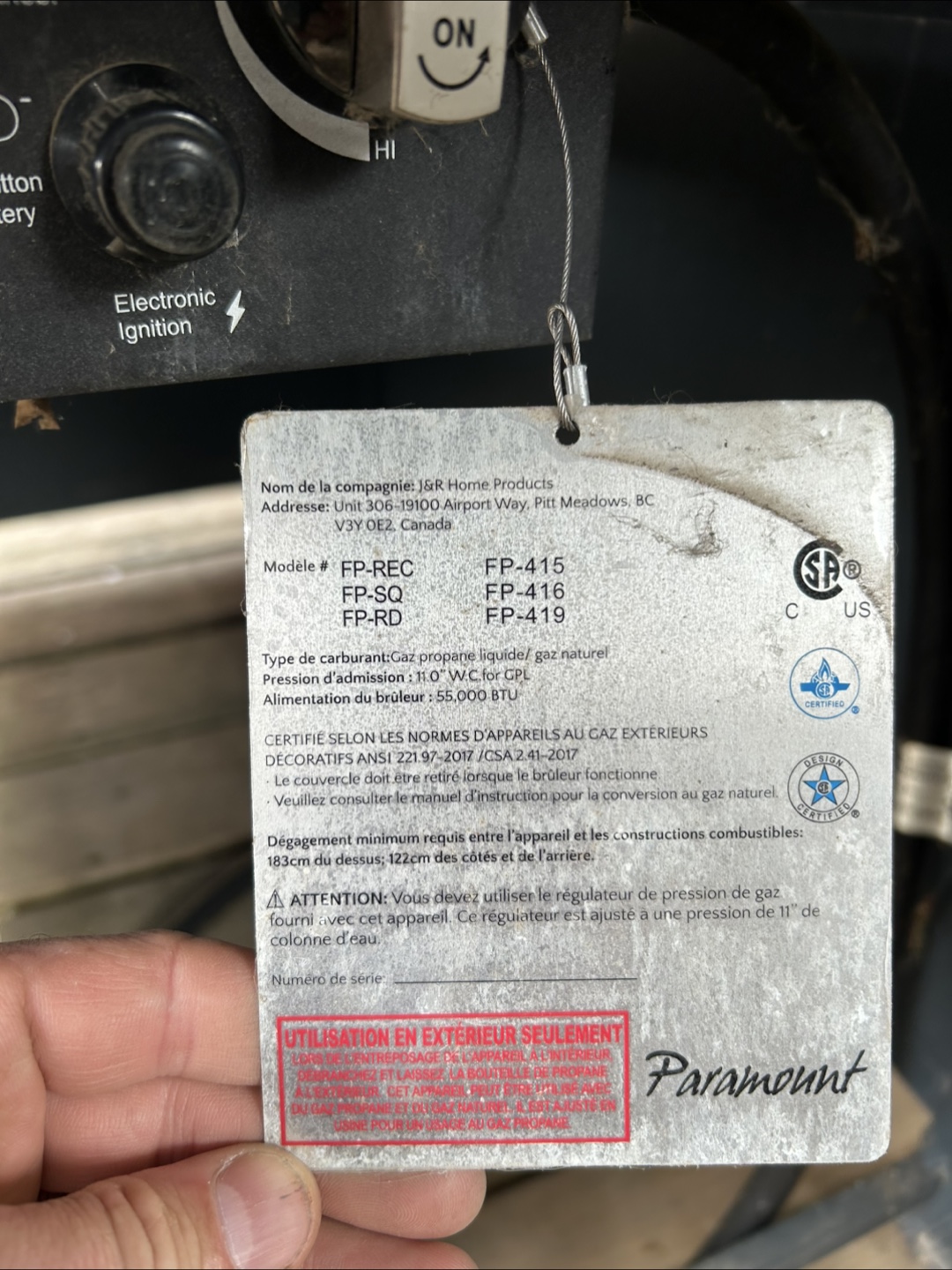 Paramount Convertible Fire Table - photo 5