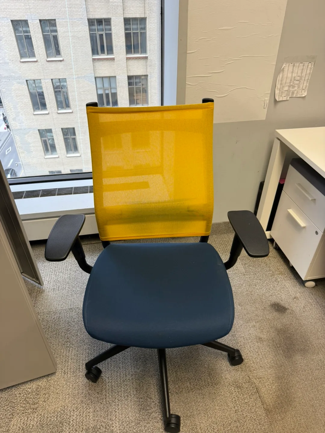 Yellow & Blue Office Chair thumbnail