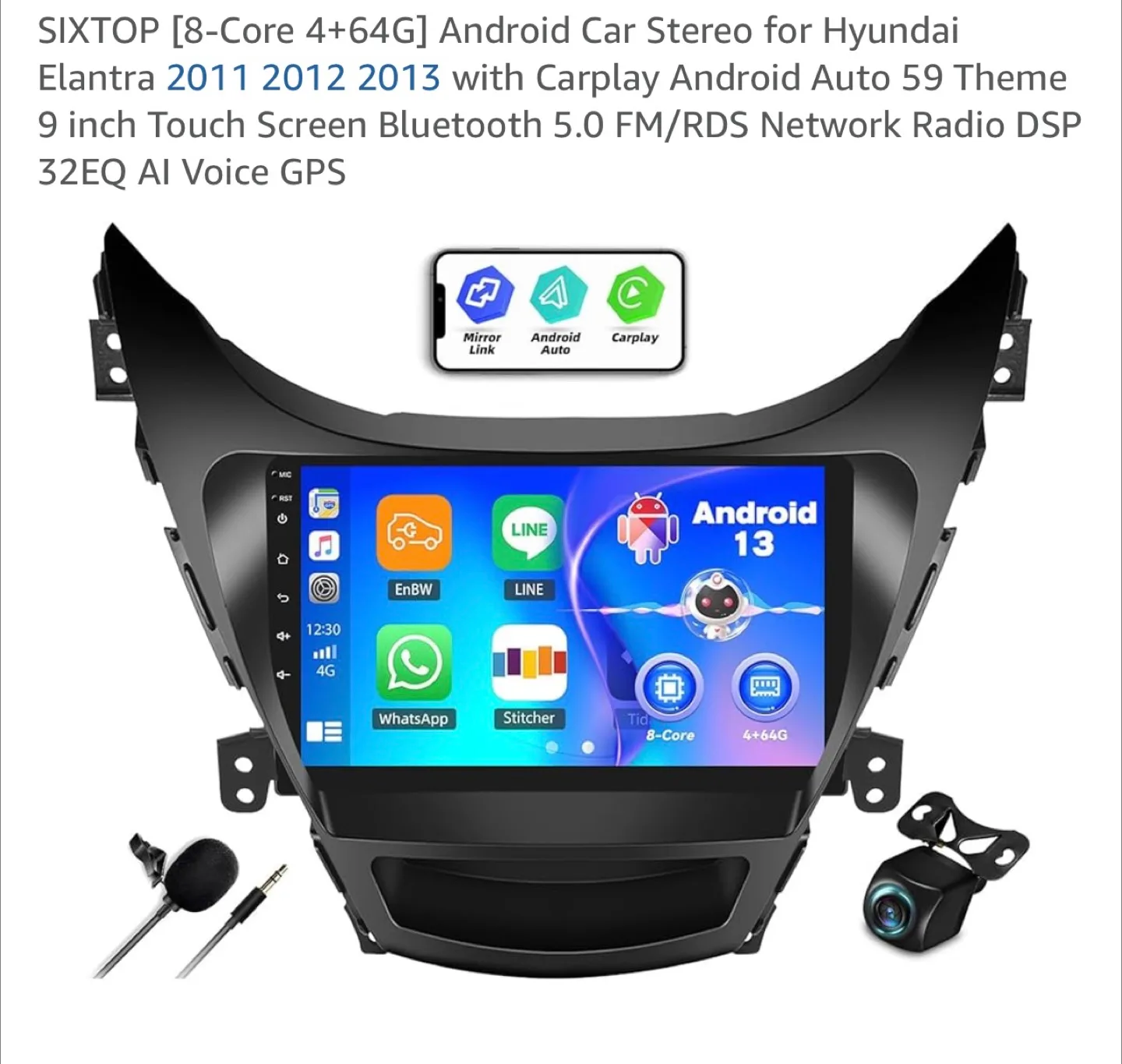 SIXTOP Android Car Stereo for Hyundai Elantra thumbnail