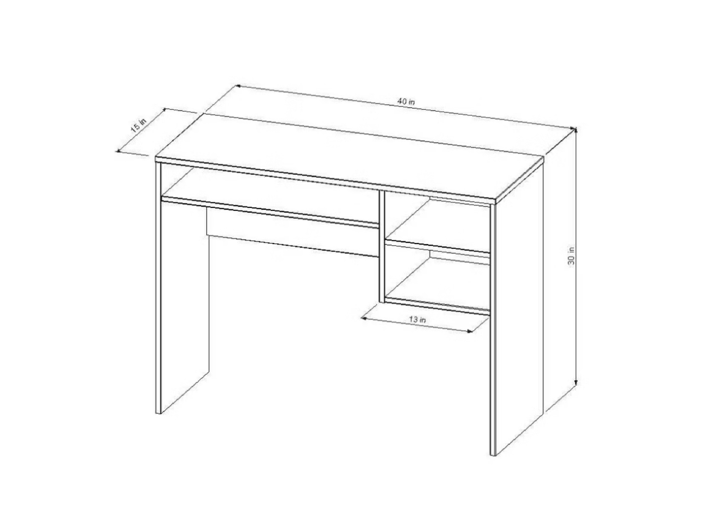 White Desk with Shelves - photo 2