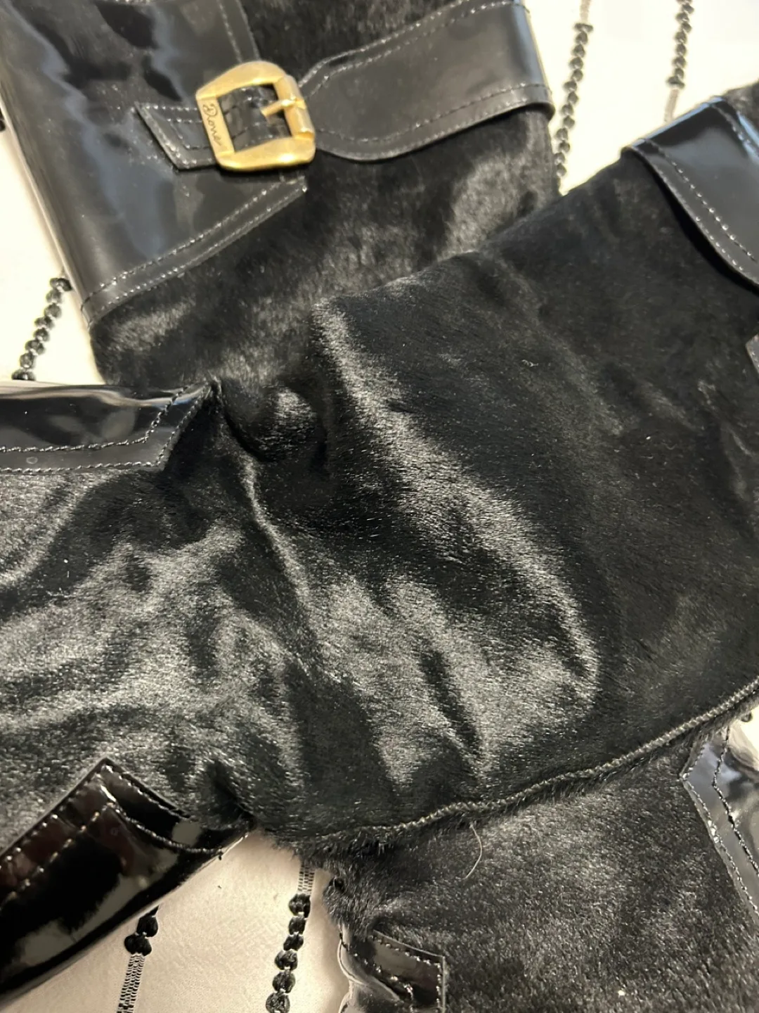 Dione  Black Leather Knee High Boots image indicator(7)