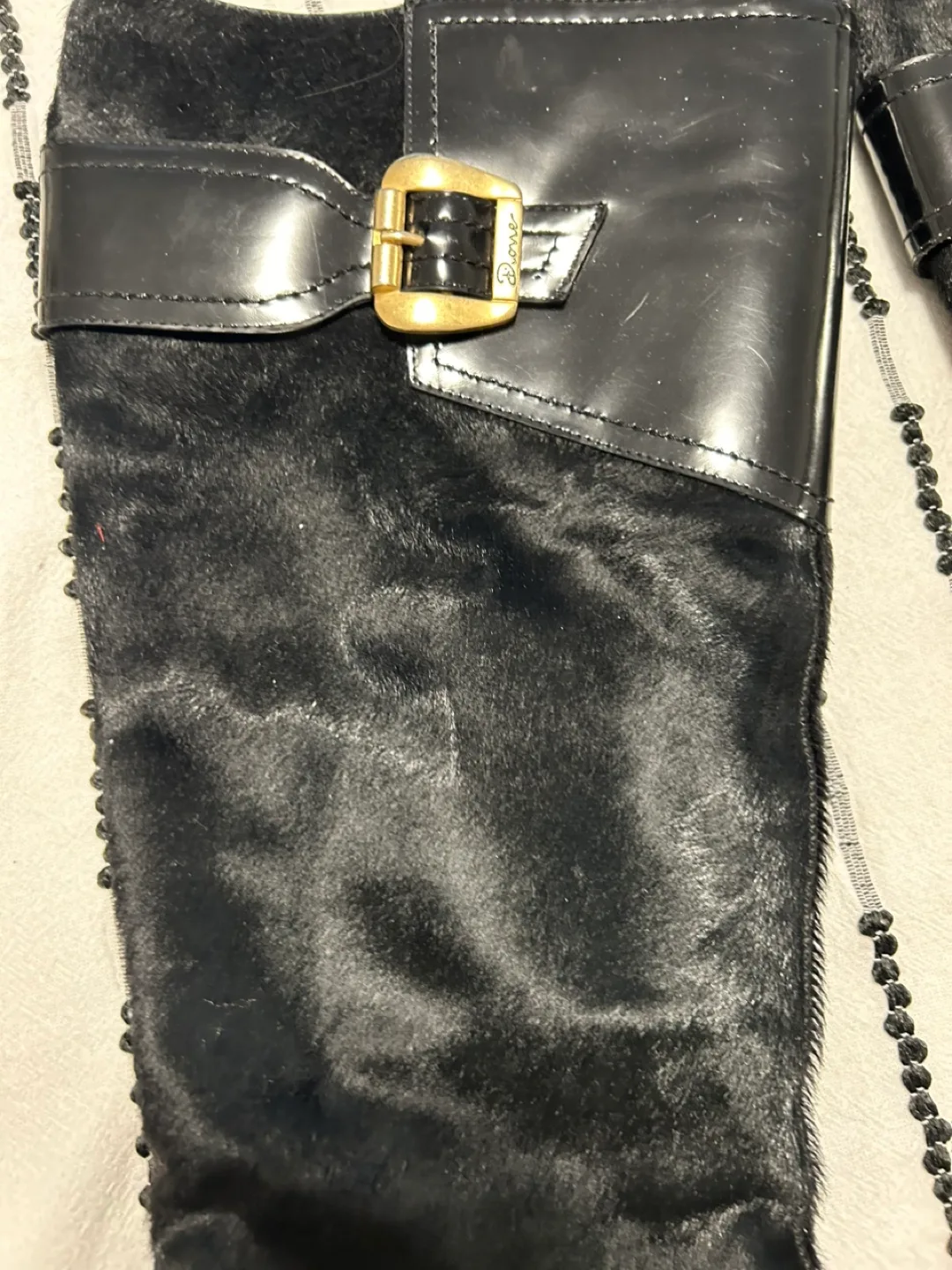 Dione  Black Leather Knee High Boots image indicator(9)