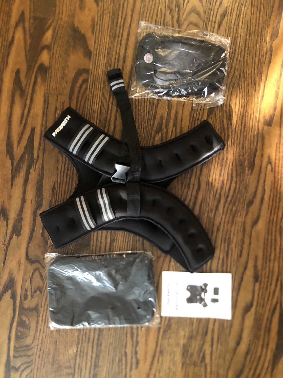 Pacearth Weighted 8 lb Vest with Phone Bag & Shoulder Pads