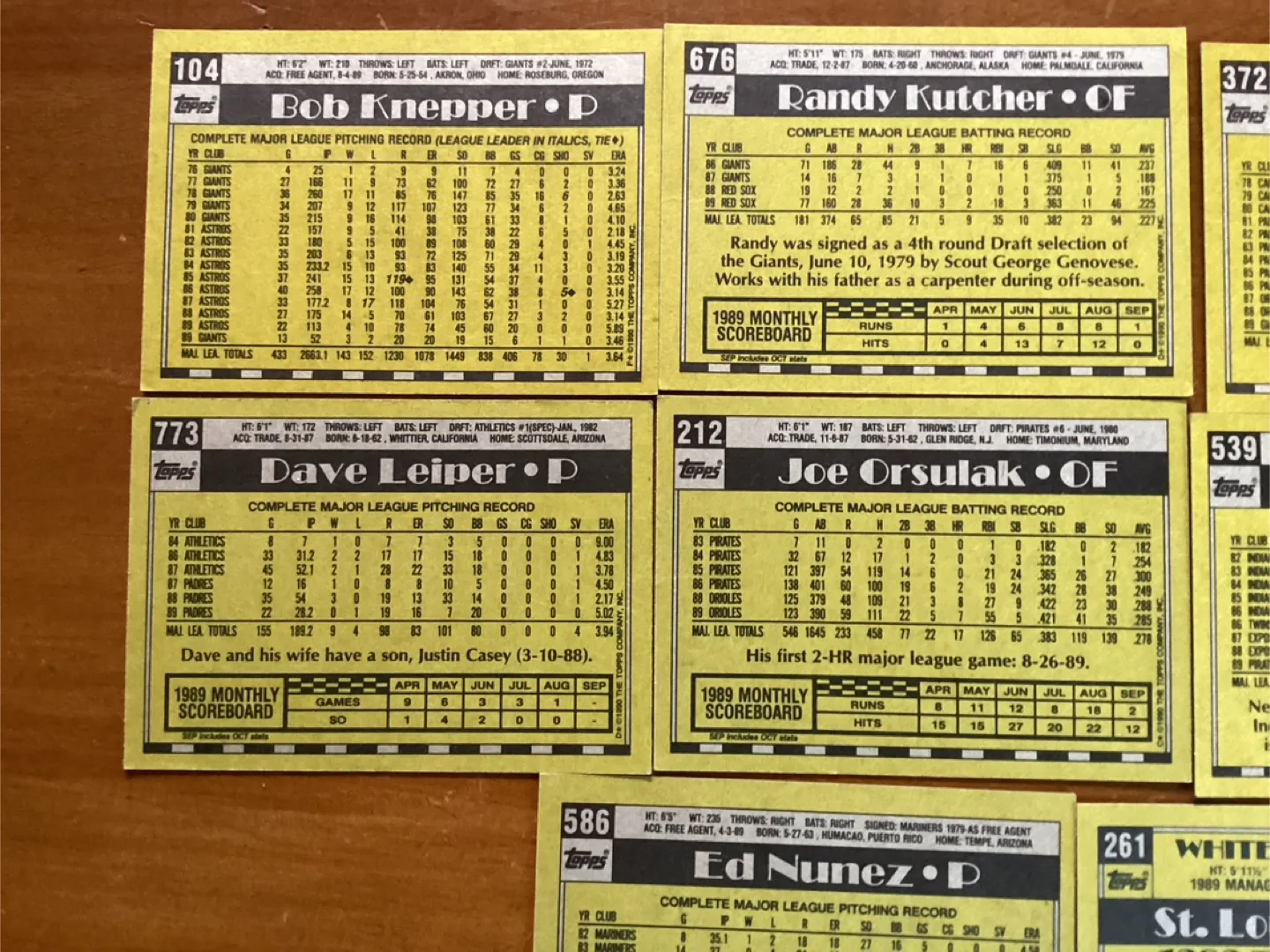 11. 1990 TOPPS MLB Trading Cards ! image indicator(8)