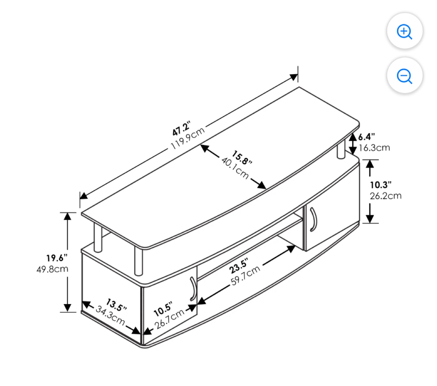 White TV Stand - photo 2