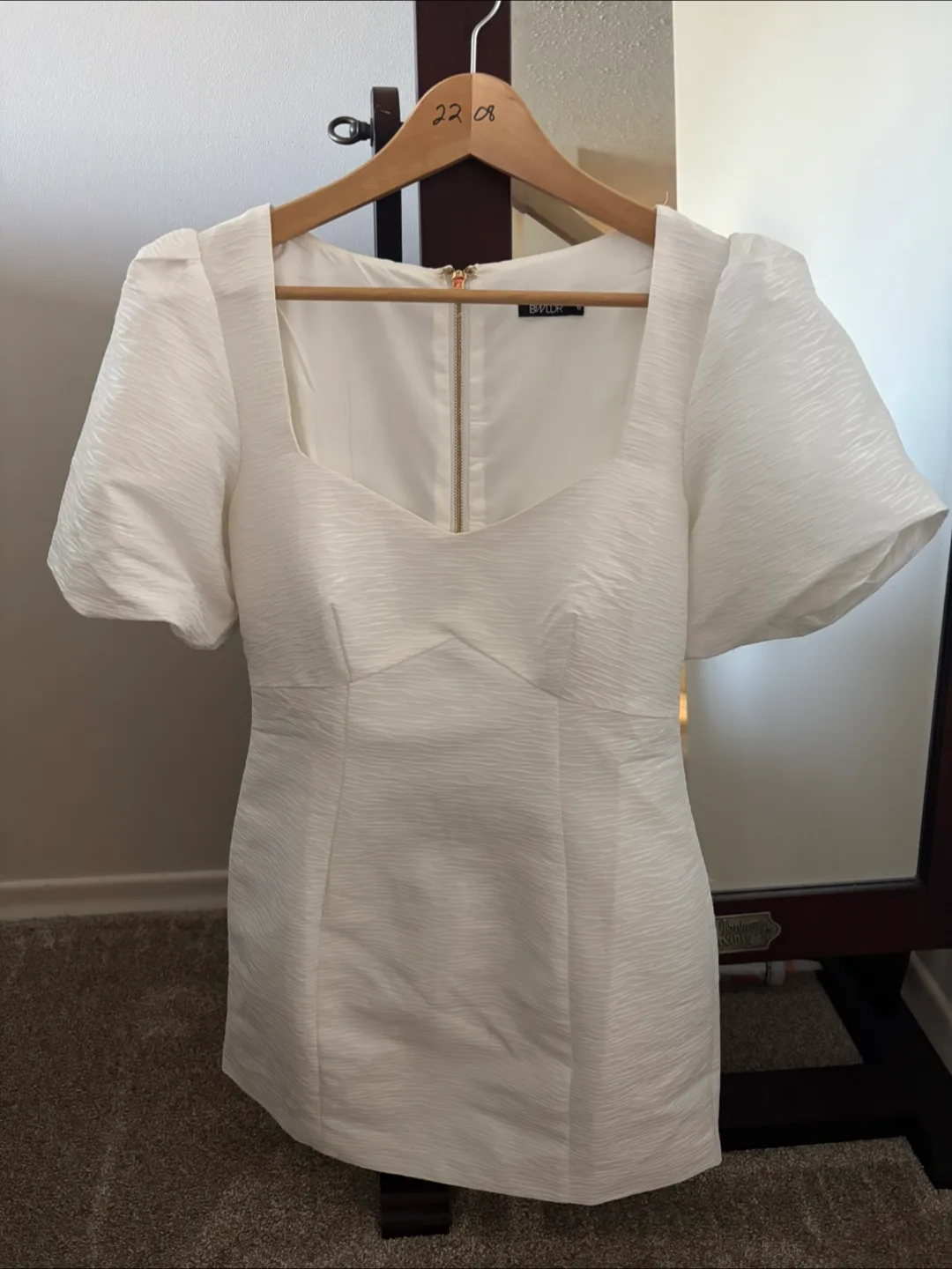 BWLDR White Mini Dress - Size 10
