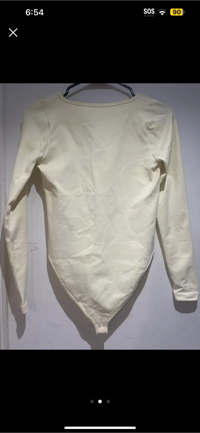 Long Sleeve Bodysuit - Cream Colour image indicator(2)