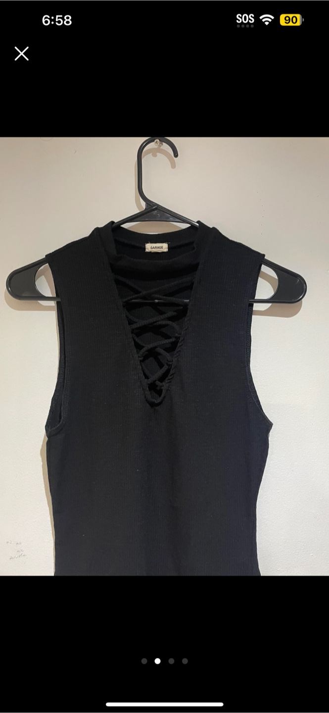 Garage Black Sleeveless Top - photo 2