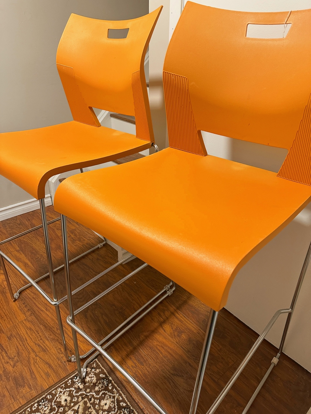 Orange Bar Stool Chair