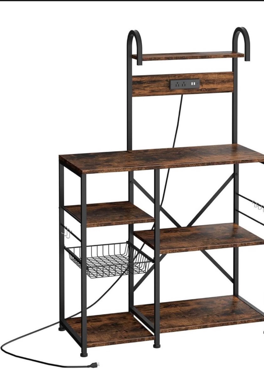 Tribesigns Kitchen Baker's Rack with Outlet - photo 2
