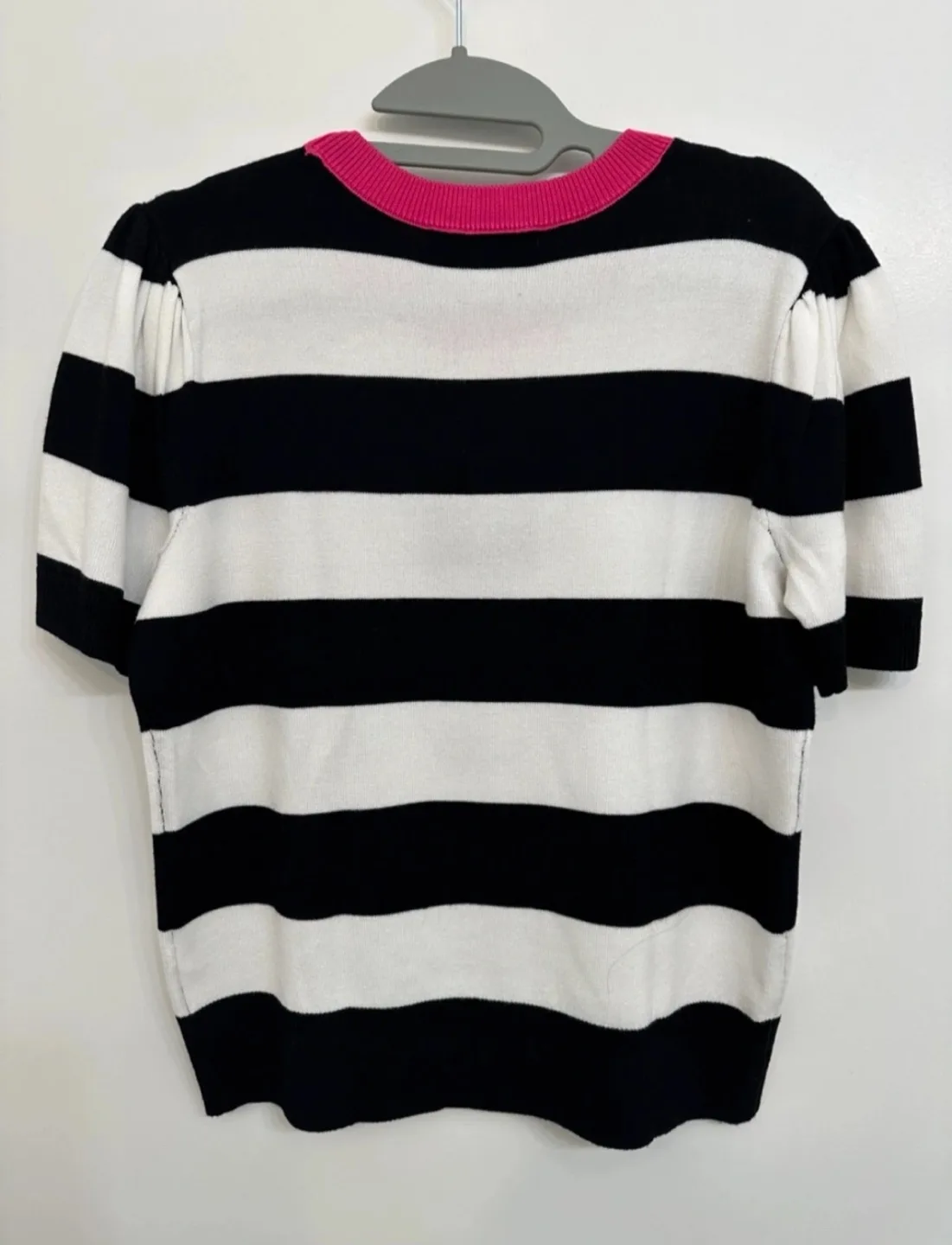 Striped Short Sleeve Sweater Top image indicator(2)