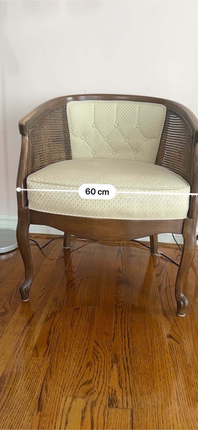 Vintage Cane Back Accent Chair - photo 2