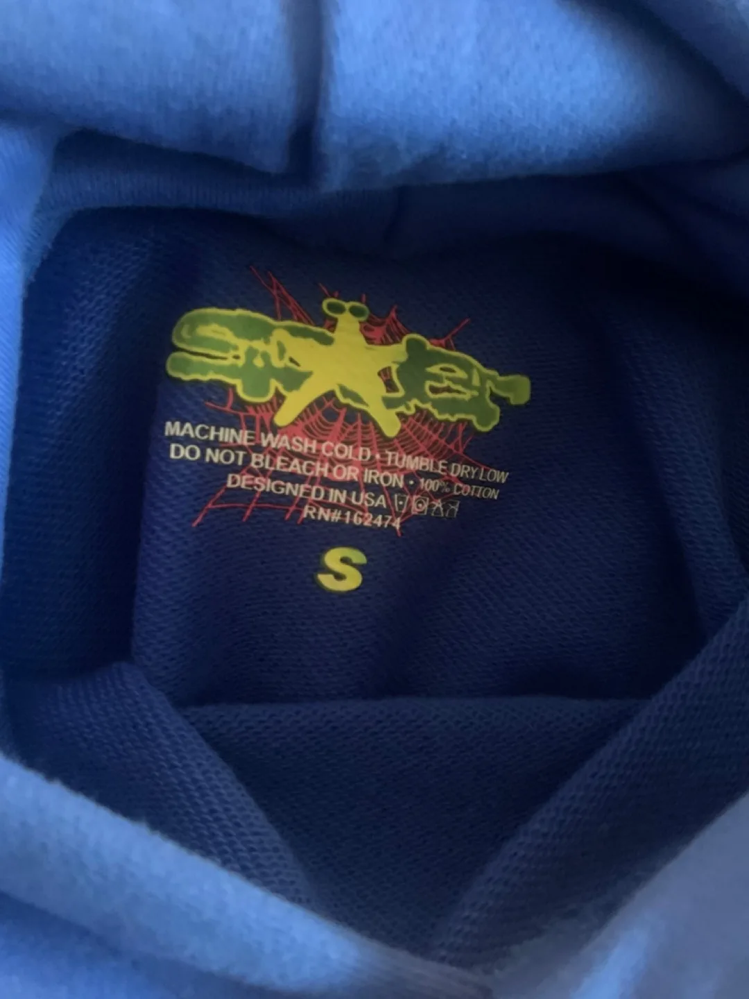 Sp5der Blue Hoodie image indicator(2)