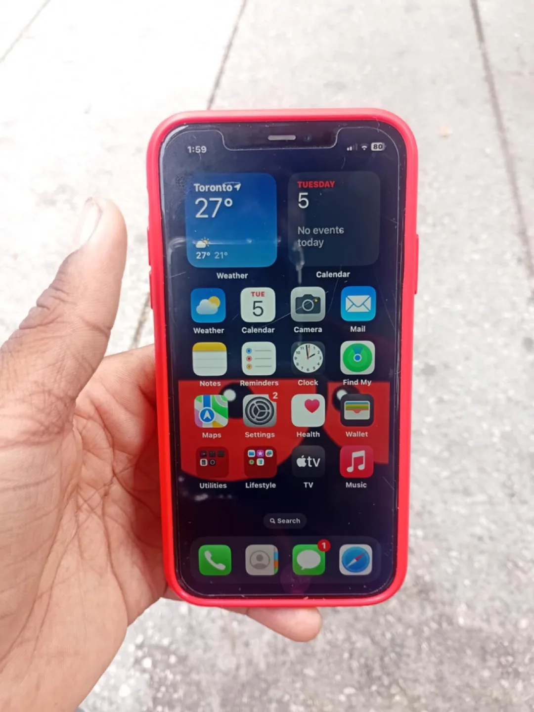 iPhone 11 64GB with Red Case thumbnail