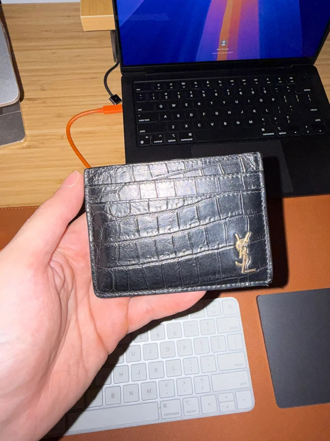 Saint Laurent YSL Black Card Holder thumbnail