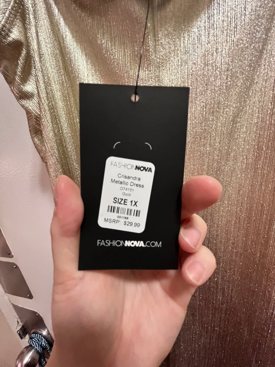 FashionNova XL Gold Dress image indicator(6)