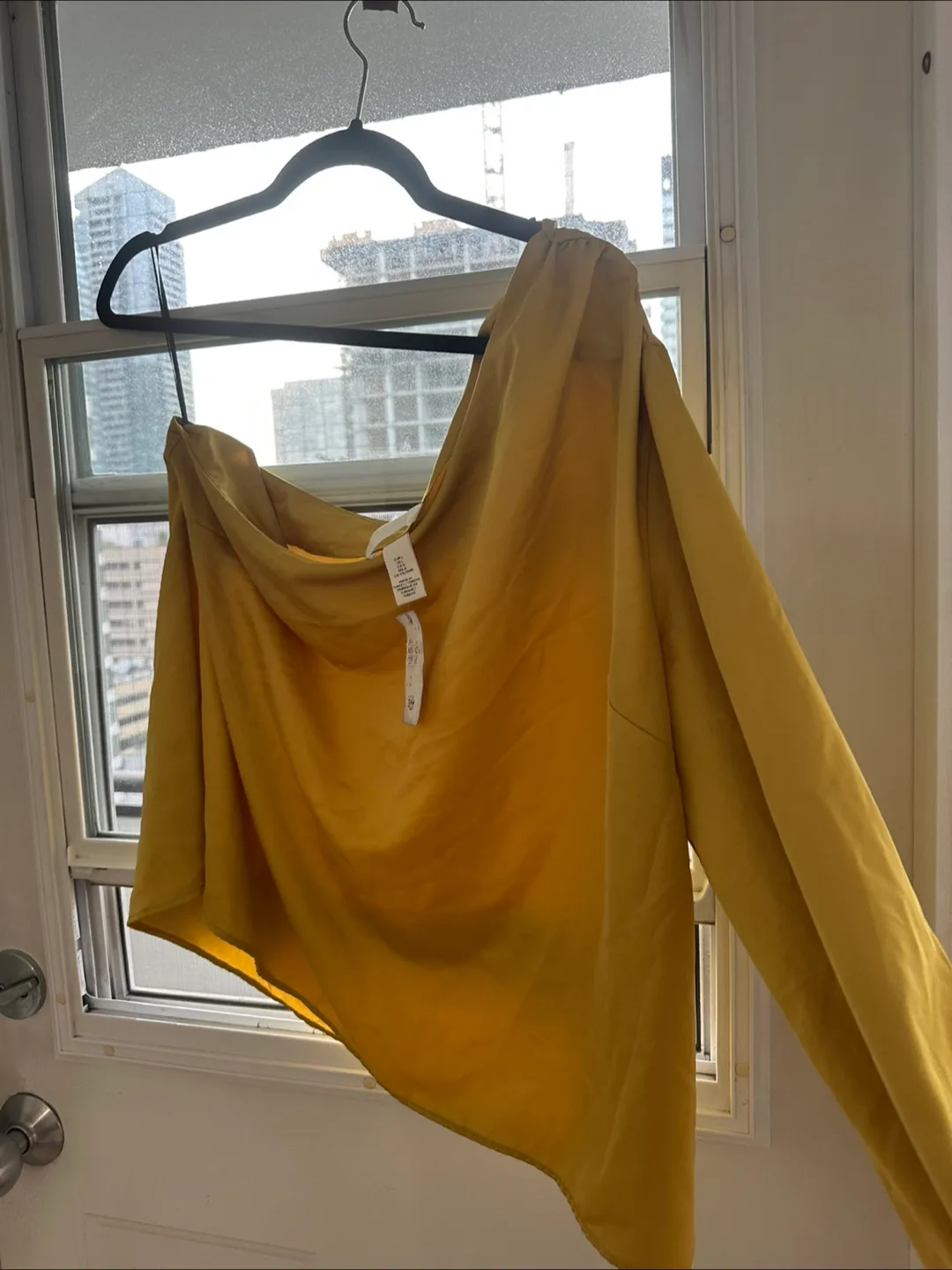 H&M Yellow Blouse - Size L thumbnail