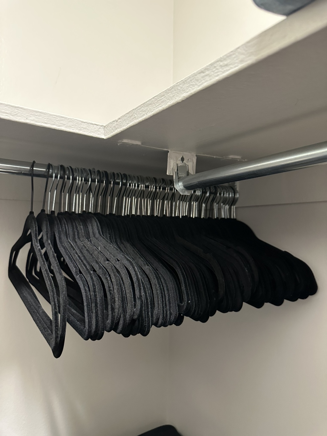 Black Velvet Clothes Hangers - quantity 77
