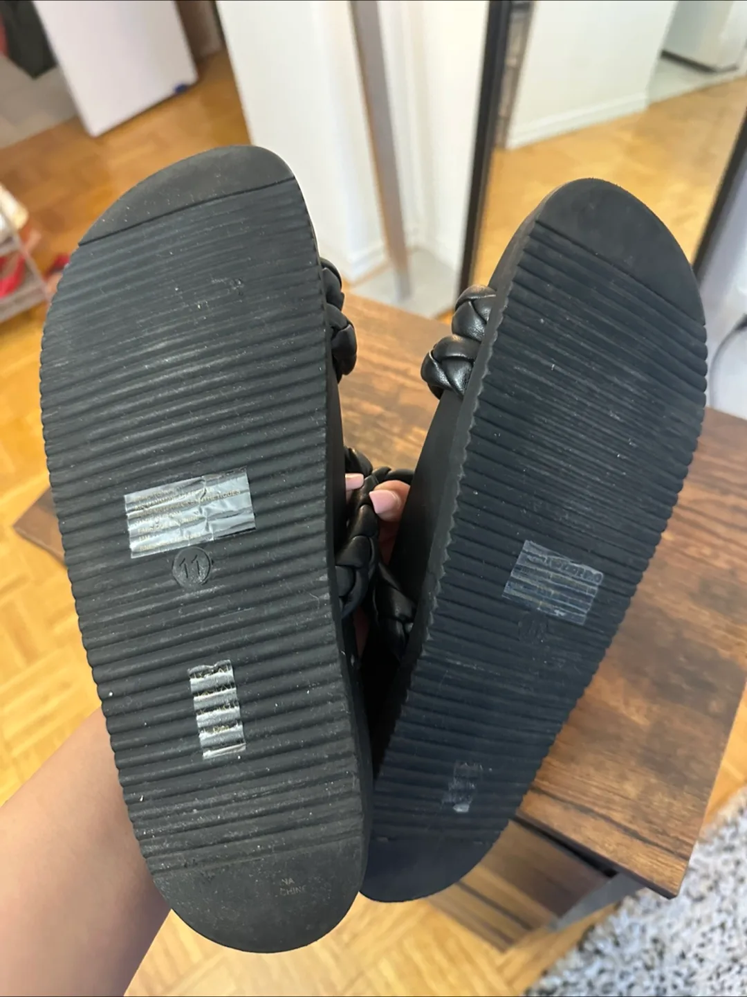 BP. Black Braided Sandals - Size 11 image indicator(2)