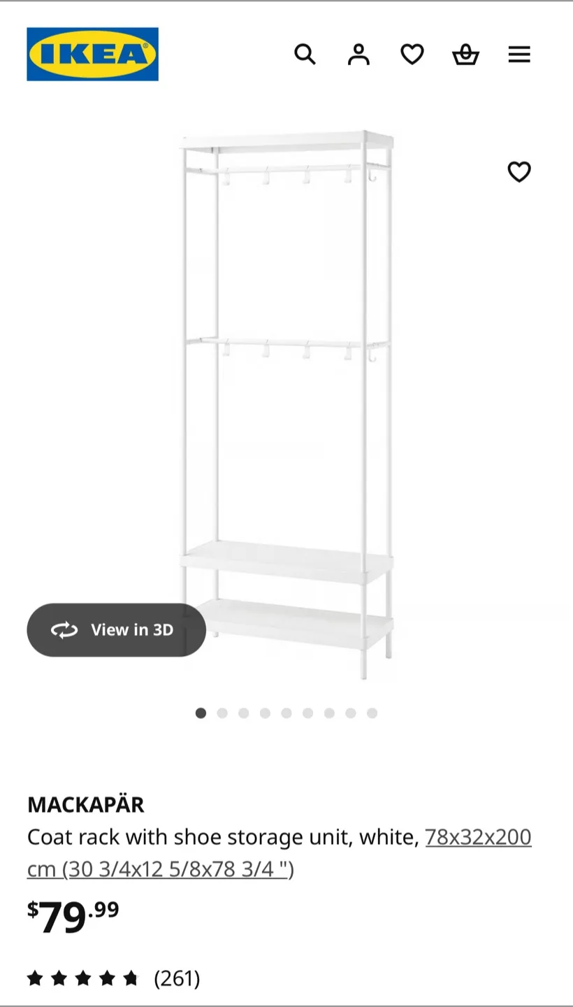 Ikea Shoe and Coat rack thumbnail