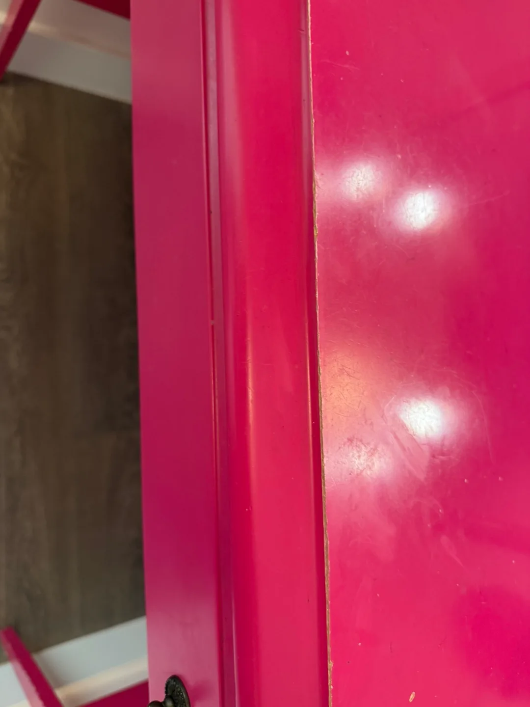 Francfranc Pink Vanity Makeup Table with Lights mirror image indicator(6)