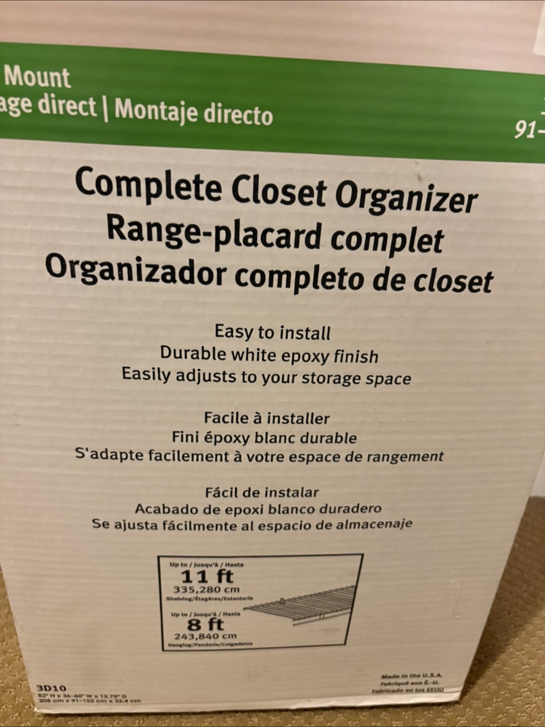 Rubbermaid Complete Closet Organizer (3-5 ft) - photo 3