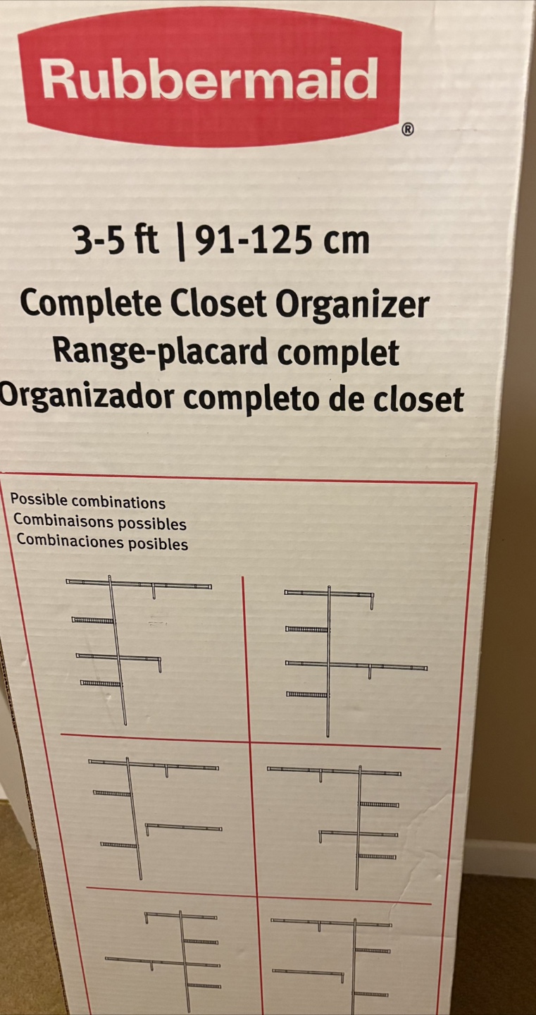 Rubbermaid Complete Closet Organizer (3-5 ft) - photo 4