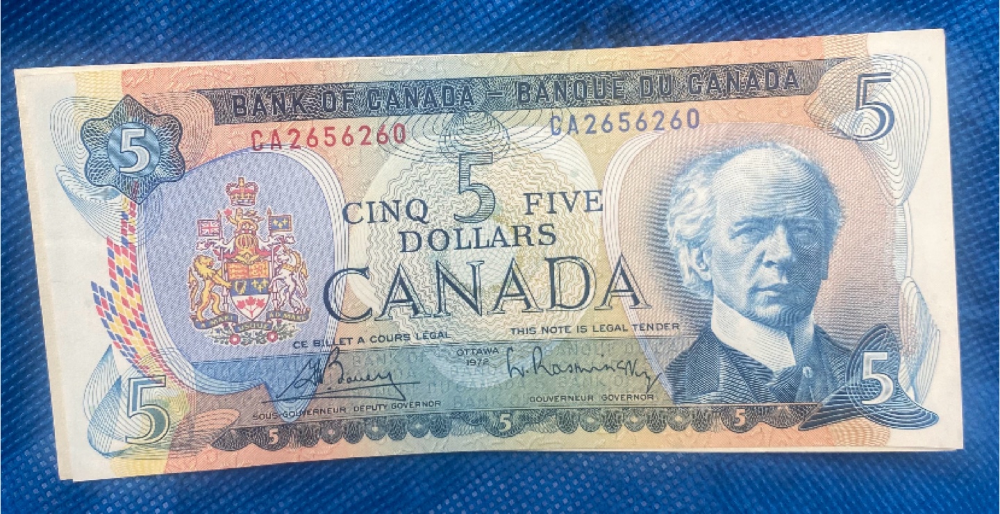 Unique $5 Canadian bill for collectors
