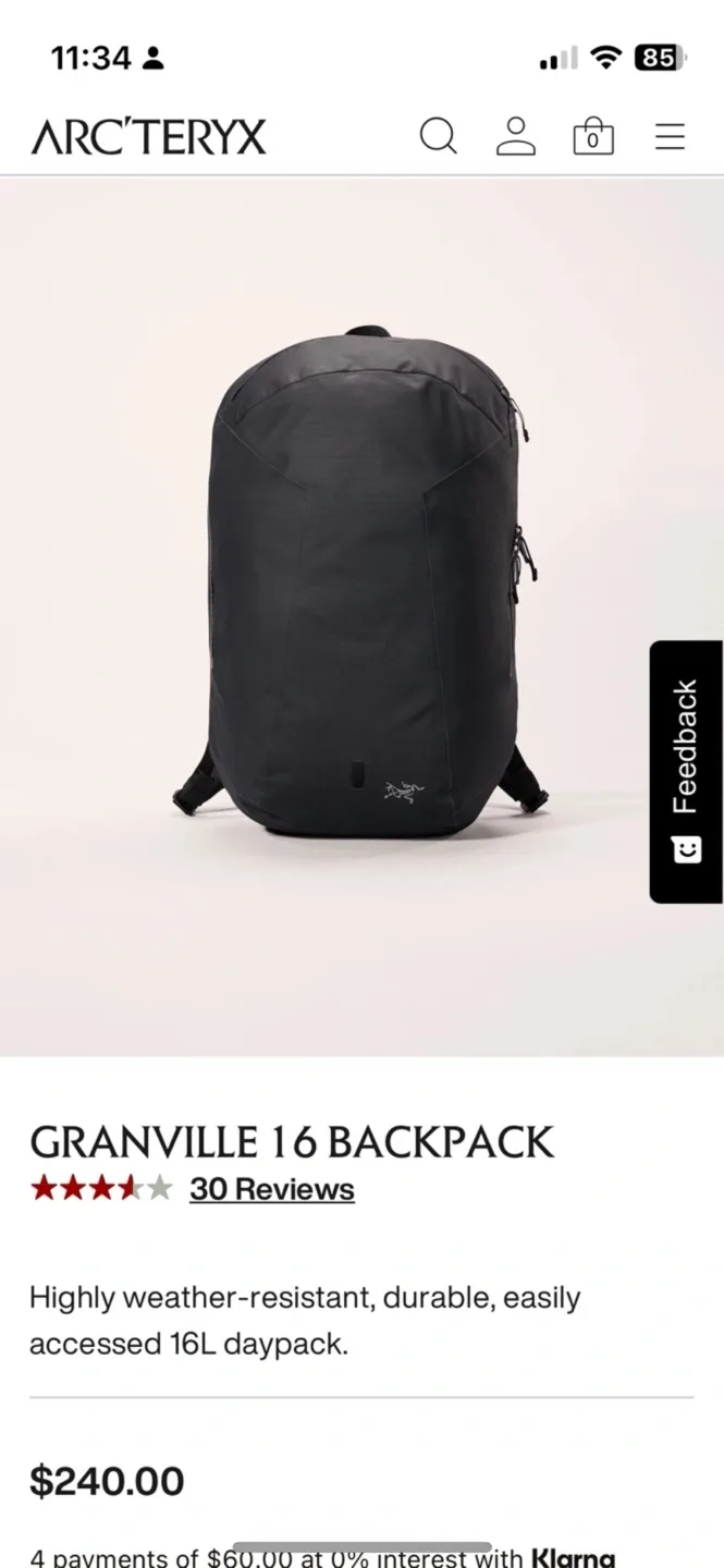 Arc'teryx Granville 16L Backpack thumbnail