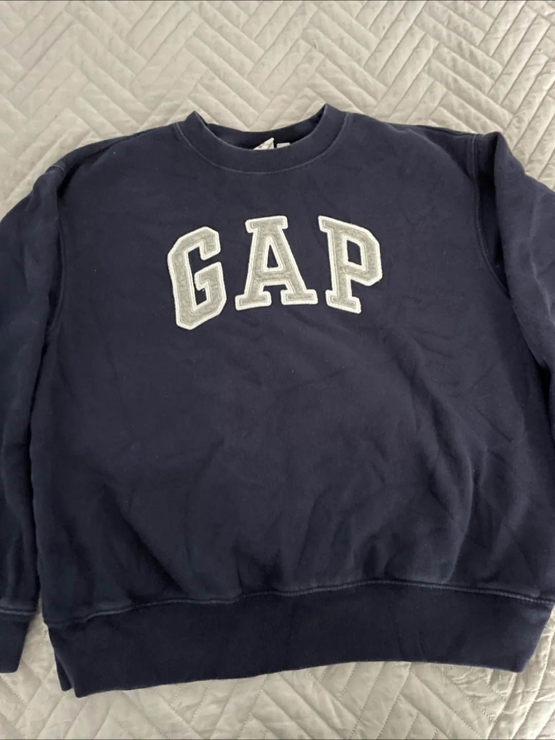 GAP Navy Blue Crewneck Sweatshirt thumbnail