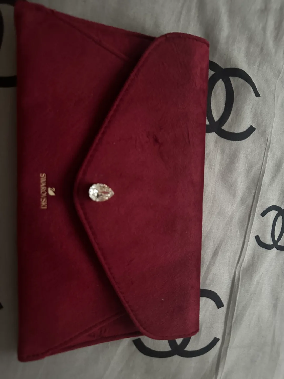 Swarovski Red Clutch & Guess Black Pouch image indicator(4)