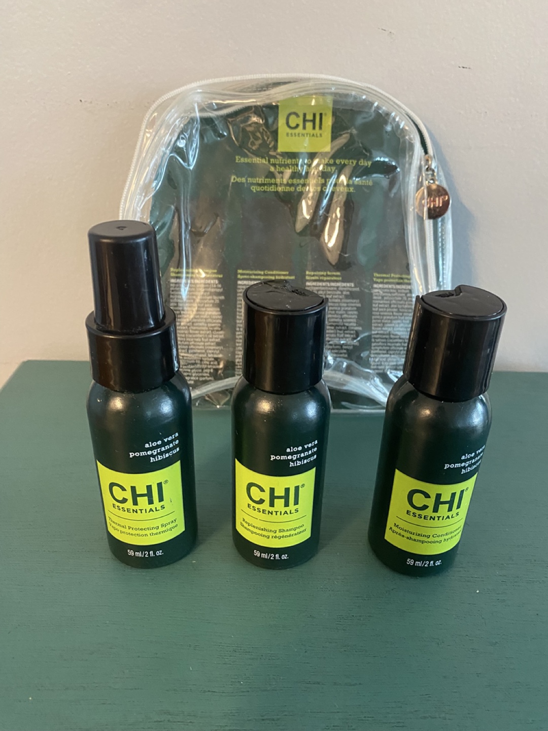 CHI Essentials Travel Set - Shampoo, Conditioner, Spray