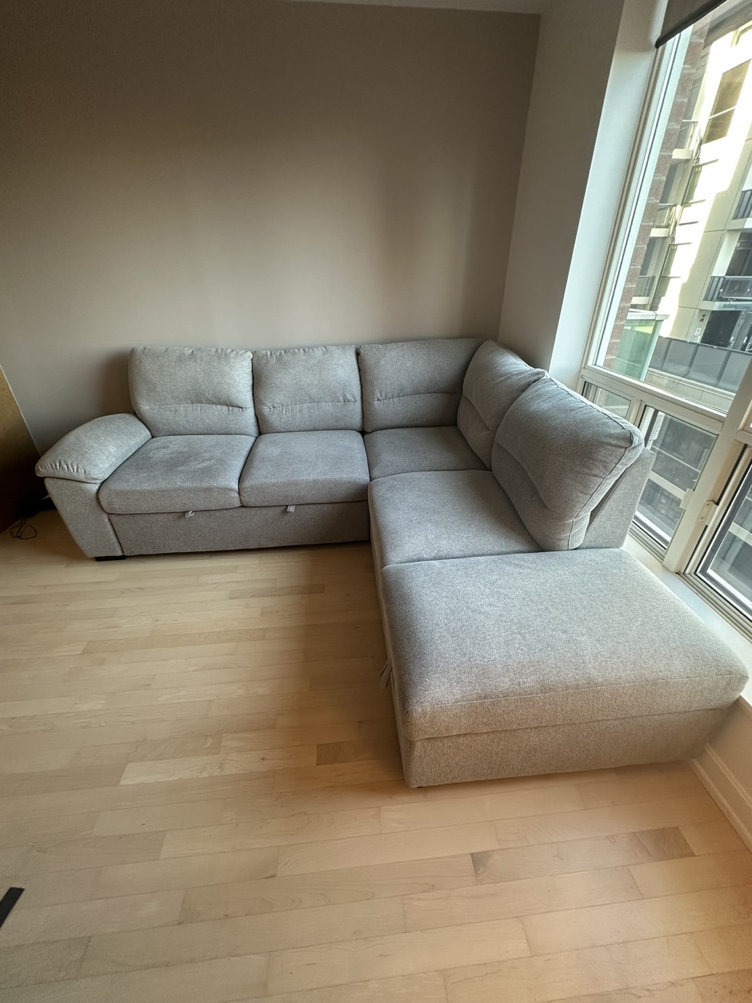 Light Grey Sectional Sofa/Sofabed - photo 3