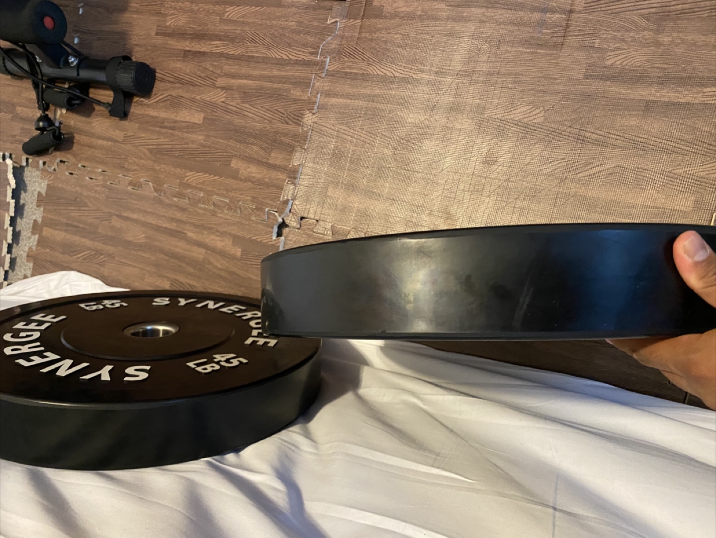 2- Synergee 45 LB Weight Plate - Black (Pair) - photo 3