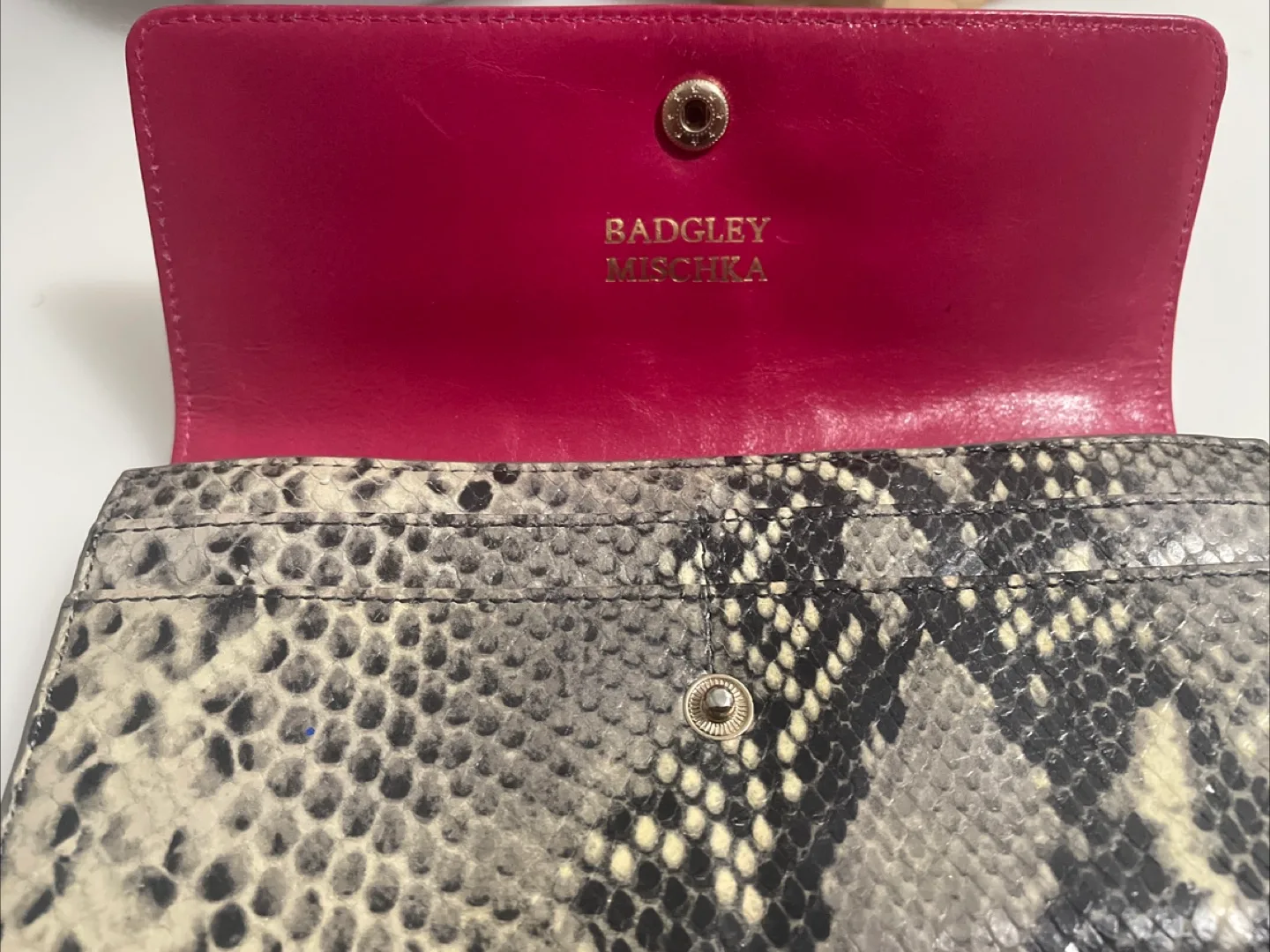 Badgley Mischka Snakeskin Wallet thumbnail