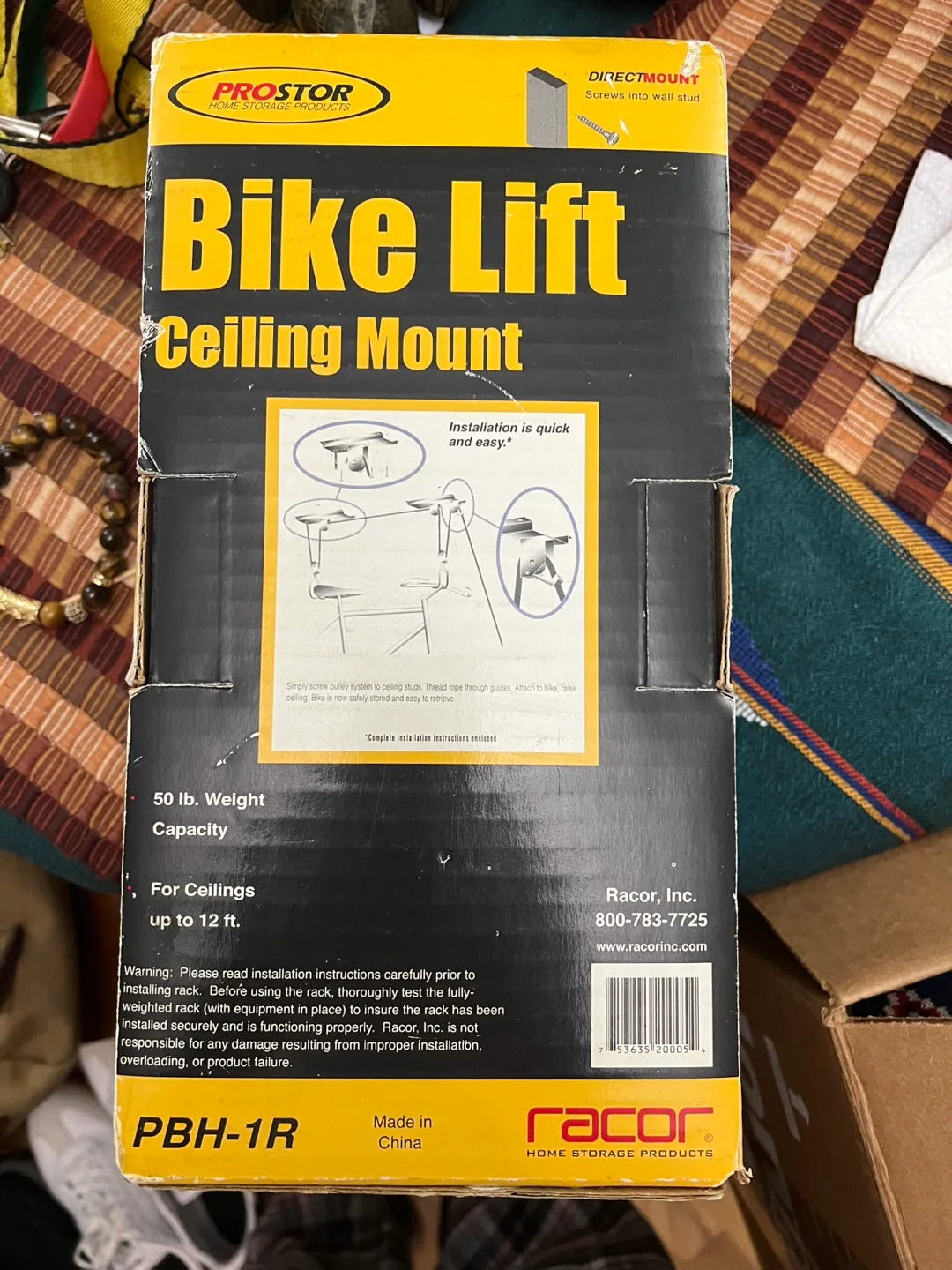 Bike Lift Ceiling Mount - Black image indicator(4)
