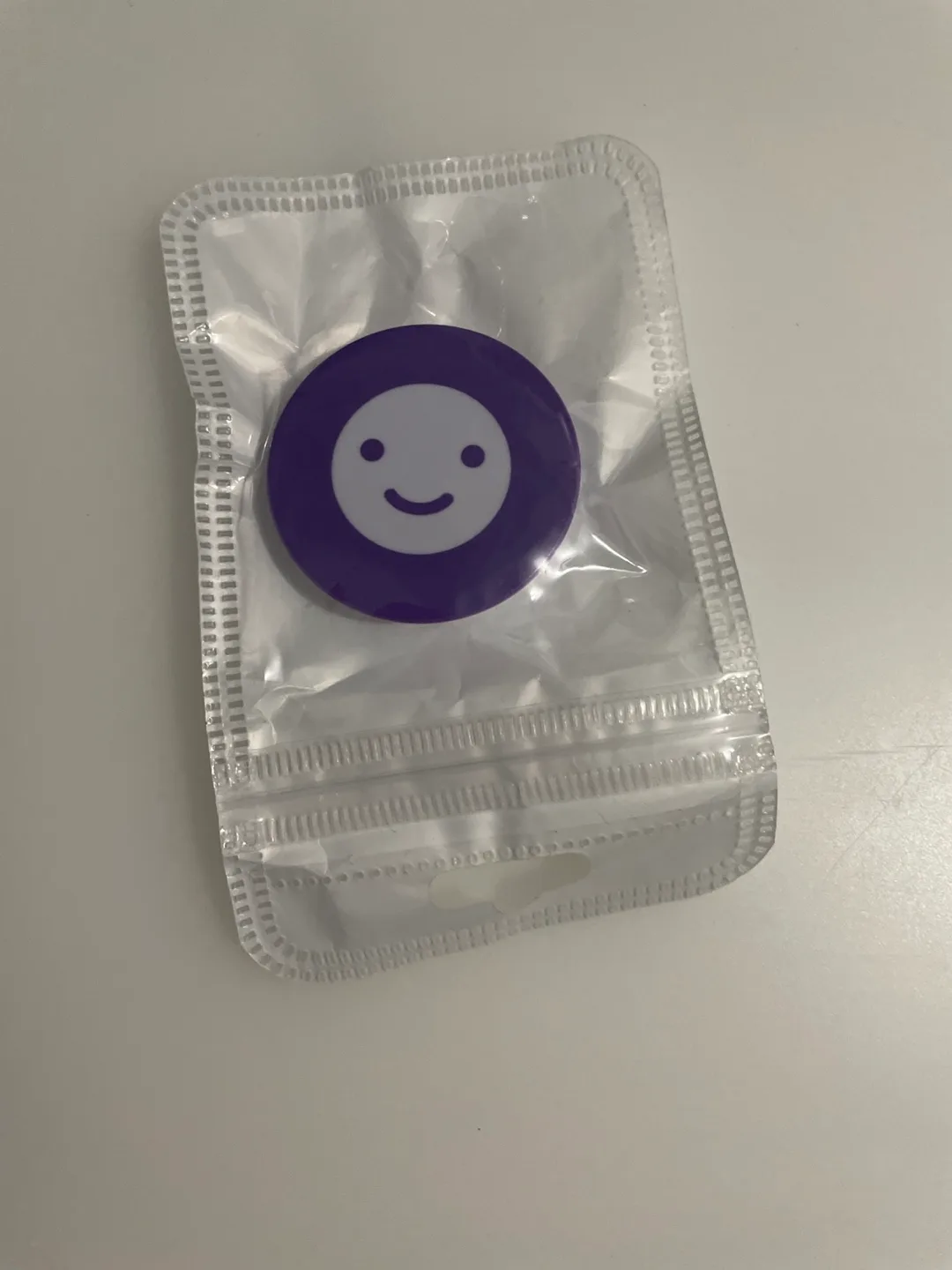 Purple Smiley Face Pop Socket - New! thumbnail